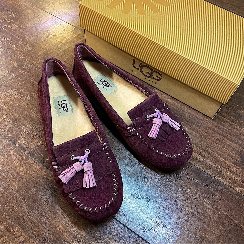 UGG purple tasseled Moccasins